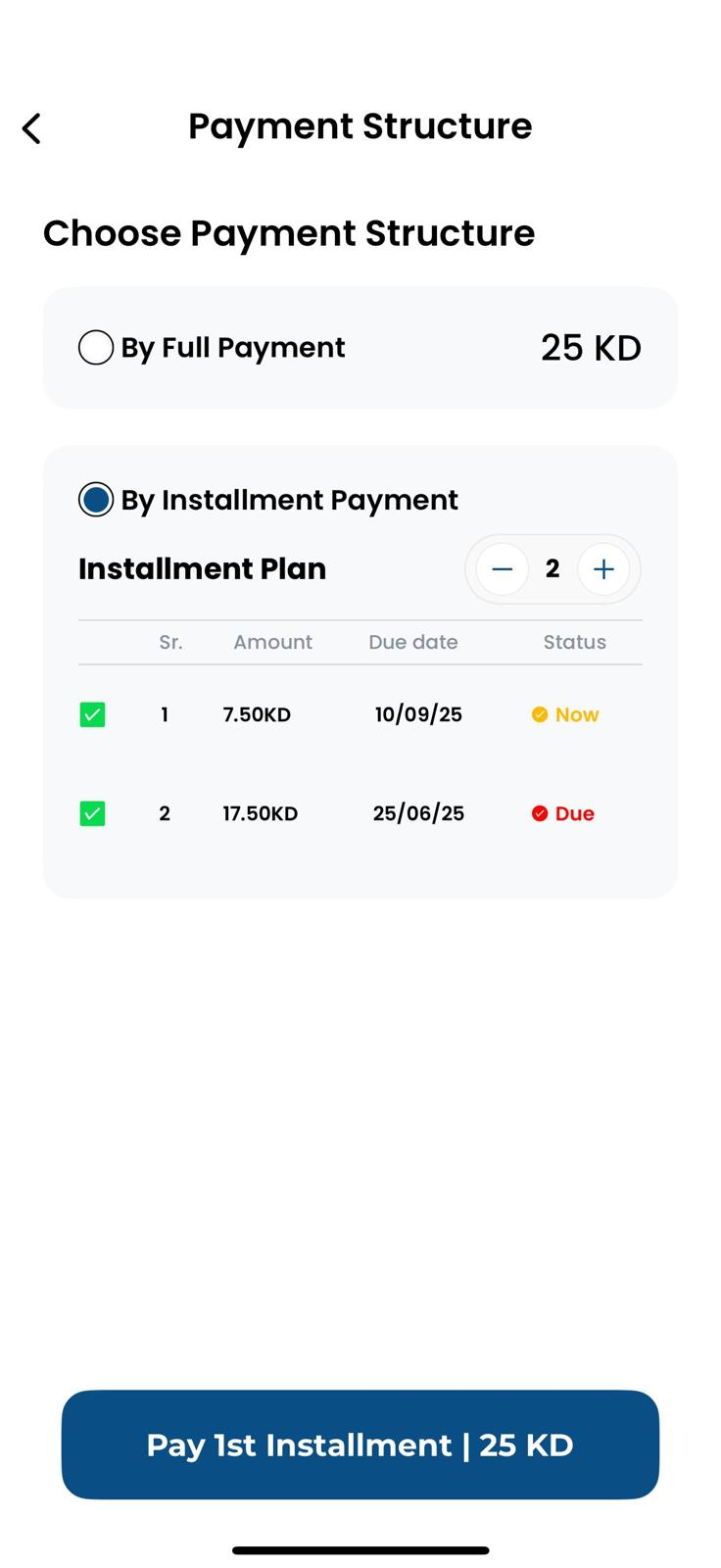 Bright Future app — secure payment